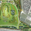 Schematic layout for park lands north of N.40